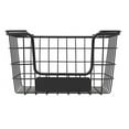 thumbnail image 3 of BirdRock Home Stacking Wire Market Baskets with Chalk Label - Set of 2 - Black, 3 of 9