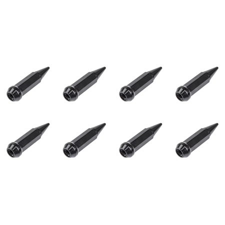 (8 Pack) MSA Spike Tapered Lug Nut 12mm x 1.50mm Thread Pitch Black For POLARIS RZR XP 4 1000 RIDE COMMAND Edit. 2018-2019