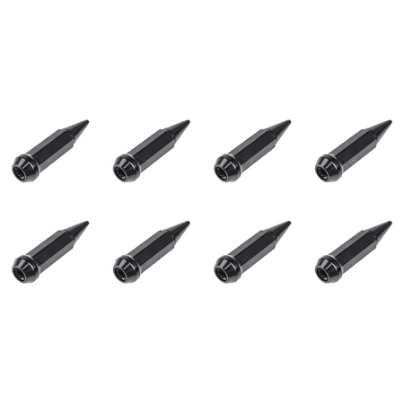 (8 Pack) MSA Spike Tapered Lug Nut 12mm x 1.50mm Thread Pitch Black For POLARIS RZR XP 4 TURBO LE 2019