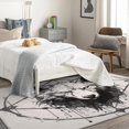 thumbnail image 3 of Animal Wolf Area Rug 4x6, Wolves Rugs for Bedroom Living Room, Black Carpet, Machine Washable Rug, Non Slip Soft Low Pile Rugs Home Decor Medium Carpets T6&-76, 3 of 7