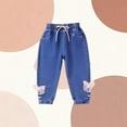 thumbnail image 4 of LEKWK Girls Denim Shorts with Bow Pearl Details Cute Jean Pants Elastic Waist Summer Bottom Casual Back to School Clothing Outfits, 4 of 5