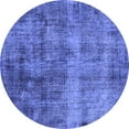 thumbnail image 1 of Ahgly Company Machine Washable Indoor Round Oriental Blue Industrial Area Rugs, 7' Round, 1 of 4