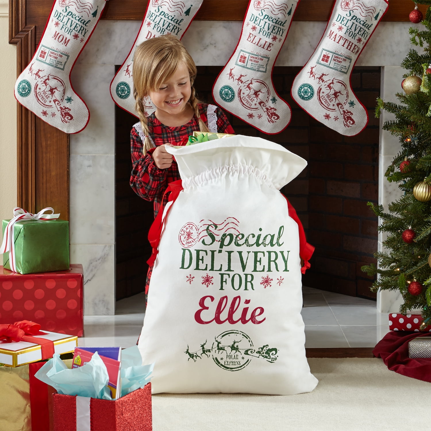 Delivery From Santa Christmas Toy Sack Personalize Me Personalized Christmas Toy Sack