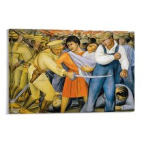 Diego Rivera 《Mural Mexican Revolution》 Wall Art Prints Canvas Poster Home Decor Poster Wall Art Hanging Picture Print Bedroom Decorative Painting Posters Room Aesthetic 08x12inch(20x30cm)