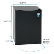 Avanti 2.4 cu. ft. Compact Refrigerator, Mini-Fridge, in Black (RM24T1B)