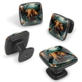 thumbnail image 2 of 4 Pcs Cabinet Handle Drawer Pulls Elephant Knobs with Screws Square Furniture Office Cabinet Knob Decoration, 2 of 7