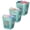 Green Large Set of 3, variant on Flexible Plastic Carry Laundry Basket Holder Square Storage Hamper with Side Handles