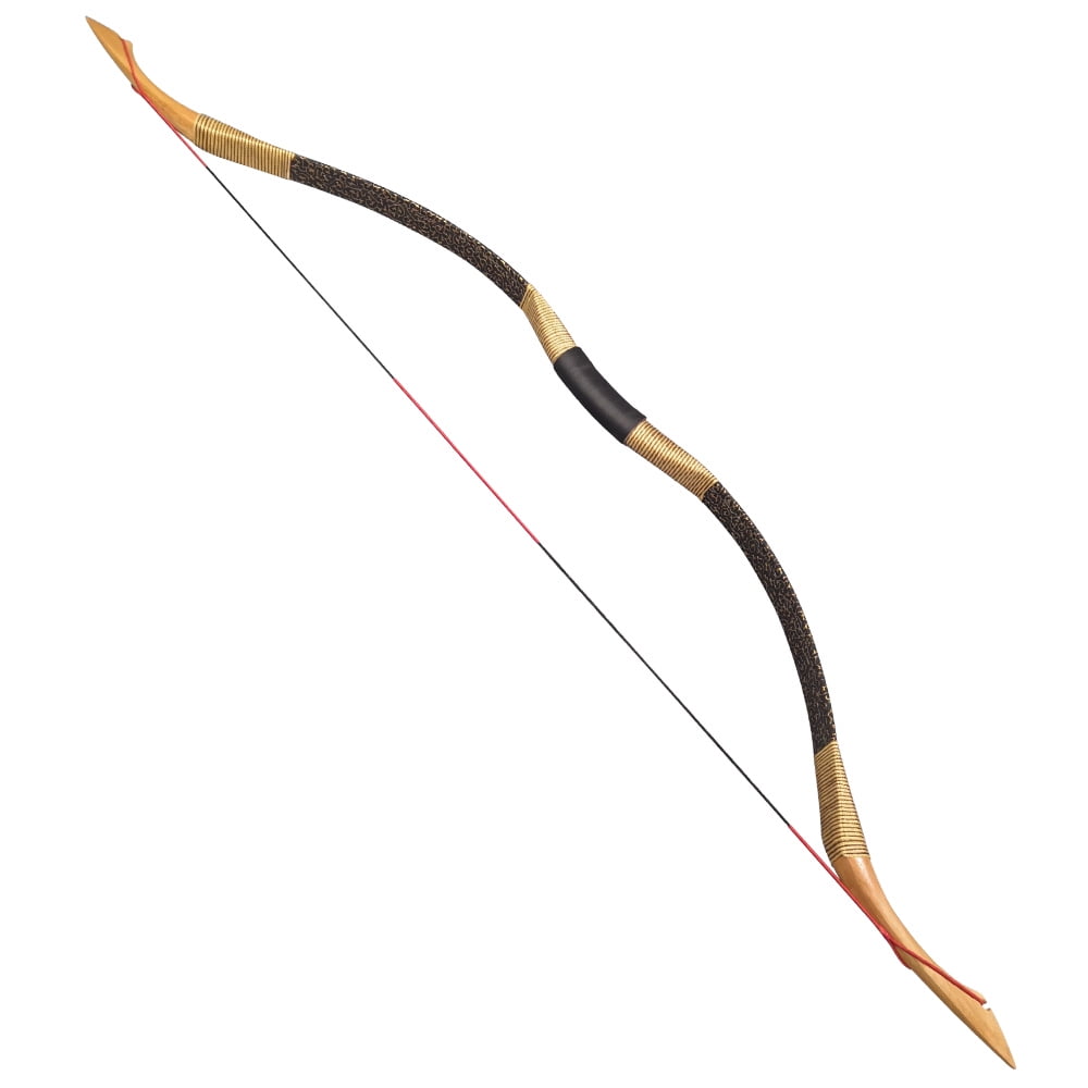 AME Longbow and Arrow Set for Adults Traditional Recurve Bow Mongolian Horse Bow Handmade LongBow Horsebow with Archery Accessories for Shooting Target Practice（40lbs）