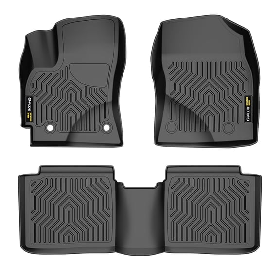 Floor Mats Car Liners TPE All-Weather Black Front & 2nd Seat Fit for Toyota Corolla Sedan 2014-2019