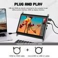thumbnail image 2 of LESOWN Wide Small Screen 1024x600 IPS 7inch LCD Display HDMI Monitor Touch Display Module Built-in Speaker with Case for Raspberry Pi PC, 2 of 11