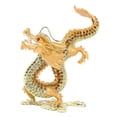 thumbnail image 3 of AMLESO Figurine en Alliage Dragon Sculpture Animale pour Bureau Entrée Armoire Étagère Or, 3 of 8