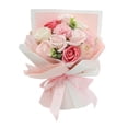 thumbnail image 2 of Ramo de novia de rosas artificiales de jabón (11 piezas) en caja decorativa para ramo de flores. Rosa B, 2 of 9