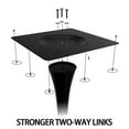 thumbnail image 5 of 31.5" Round Dining Table for 2-4, Mid-Century Small Round Table with Pedestal Base, Weight Capacity 300 Lbs, MDF Leisure Table for Small Space, Kitchen, Living Room, Black, 5 of 8