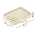 thumbnail image 4 of Unique Bargains 1 Pc Waterproof Soap Holder with Draining Beige Soap Holder for Bathroom 4.8"x3.94"x0.71", 4 of 6