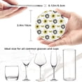 thumbnail image 4 of Posavasos de cuero de 6 piezas, fondo de flores con patrón sin costuras en estilo garabato, posavasos para bebidas, posavasos para tazas, regalo de inauguración de la casa, ideal para la decoración, 4 of 7