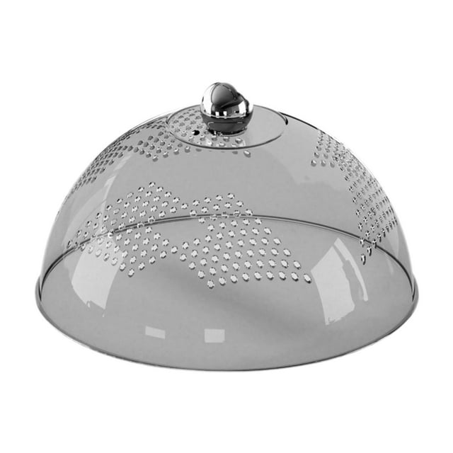 Tapa para alimentos, tapa para alimentos, práctica tapa para platos con asa superior, multiusos Negro transparente
