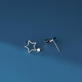 thumbnail image 6 of Solid 925 Sterling Silver Star Stud Earrings for Women Teens Star Post Stud Earrings Drops, 6 of 6
