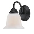 thumbnail image 2 of Westinghouse Lighting  Harwell One-Light Matte Black Indoor Wall Fixture, 2 of 5