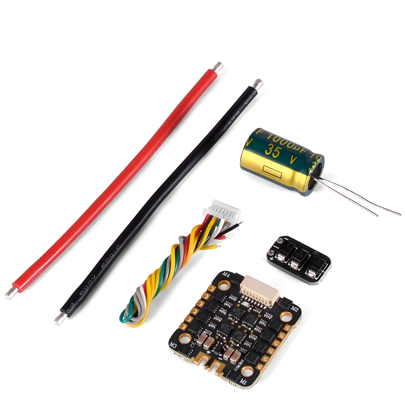 JHEMCU EM40A 4-in-1 Brushless ESC – 40A BLHeli_S DShot600 Electronic Speed Controller for FPV Racing Drones, 2–6S LiPo, 20×20mm Mounting