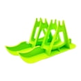 thumbnail image 3 of Juego de esquí de nieve para niños, trineo de esquí, fácil instalación, soporte de estacionamiento estable, kit de tabla de snowboard Verde, 3 of 8
