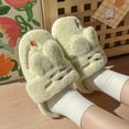 thumbnail image 5 of Aayomet Fuzzy Slippers Retro Soft Plush Lightweight House Slippers Slip-on Indoor Outdoor Slippers,Green 41, 5 of 5