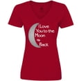 thumbnail image 3 of Inktastic I Love You to the Moon & Back. Women's V-Neck T-Shirt, 3 of 5