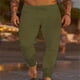 thumbnail image 1 of Pantalones largos para hombre, de color liso, con cordón, informales, de moda, largos, para hombre, 1 of 6