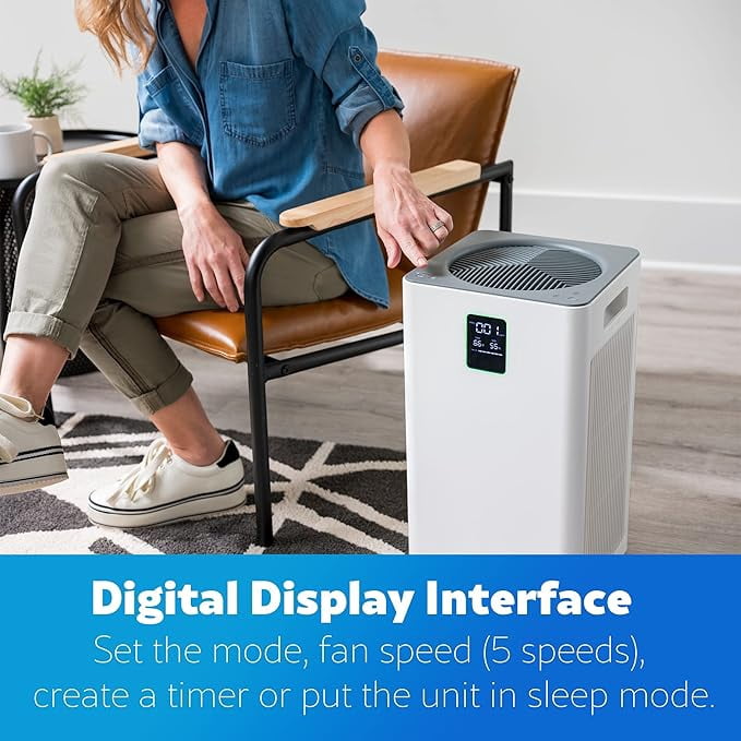 Kenmore PM3020, 1500 Sq Ft H13 True HEPA Air Purifier, 3-Stage Filtration System