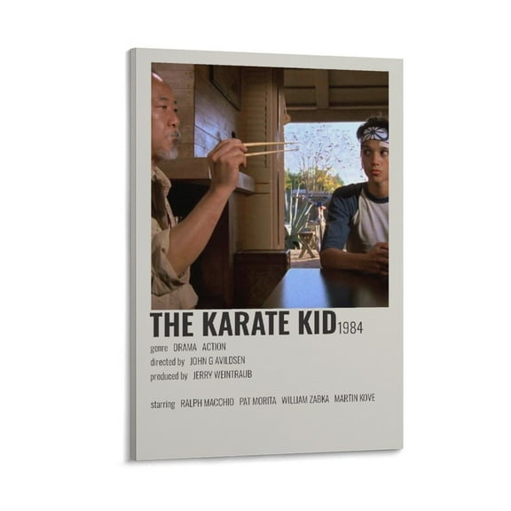 The Karate Kid 1984 Movie Poster Ralph Macchio Poster Canvas Poster Wall Art Picture Prints Hanging Photo Gift Decor Home Posters Artworks 16x24inch(40x60cm)