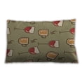 thumbnail image 1 of Ahgly Company Patterned Outdoor Rectangular Sienna Brown Lumbar Throw Pillow, 13 inch by 19 inch, 1 of 5