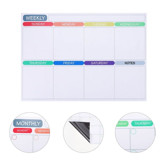 IDEANATEGRATE 1 Dry Erase Calendar for Refrigerator Schedule for Fridge Home Use 42x30x0.1in