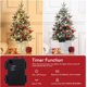 thumbnail image 4 of 2-pack 3-feet de altura green artificial christmas trees powered by battery, con timer, 70 LED lights, y snowelk base para home y oficina decor, 4 of 8
