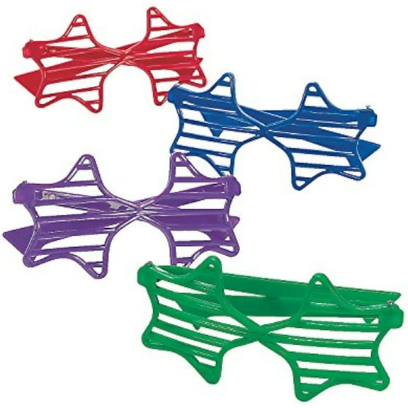 Star Shaped Shutter Shades - Apparel Accessories - 12 Pieces