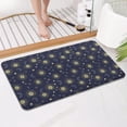 thumbnail image 4 of Dark Blue Sun Moon Star Pattern Bathroom Rugs Mat,Non Slip Microfiber Bathroom Rug,Rubber Backing,Soft Bathroom Mats for Bathroom Floor,Tub and Shower,17x30in(43x75cm), 4 of 5