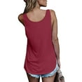 thumbnail image 4 of Aihuaihua Women's Sleeveless O-Neck Solid Color Casual Tunic Blouse Loose Fit Summer Top, 4 of 7
