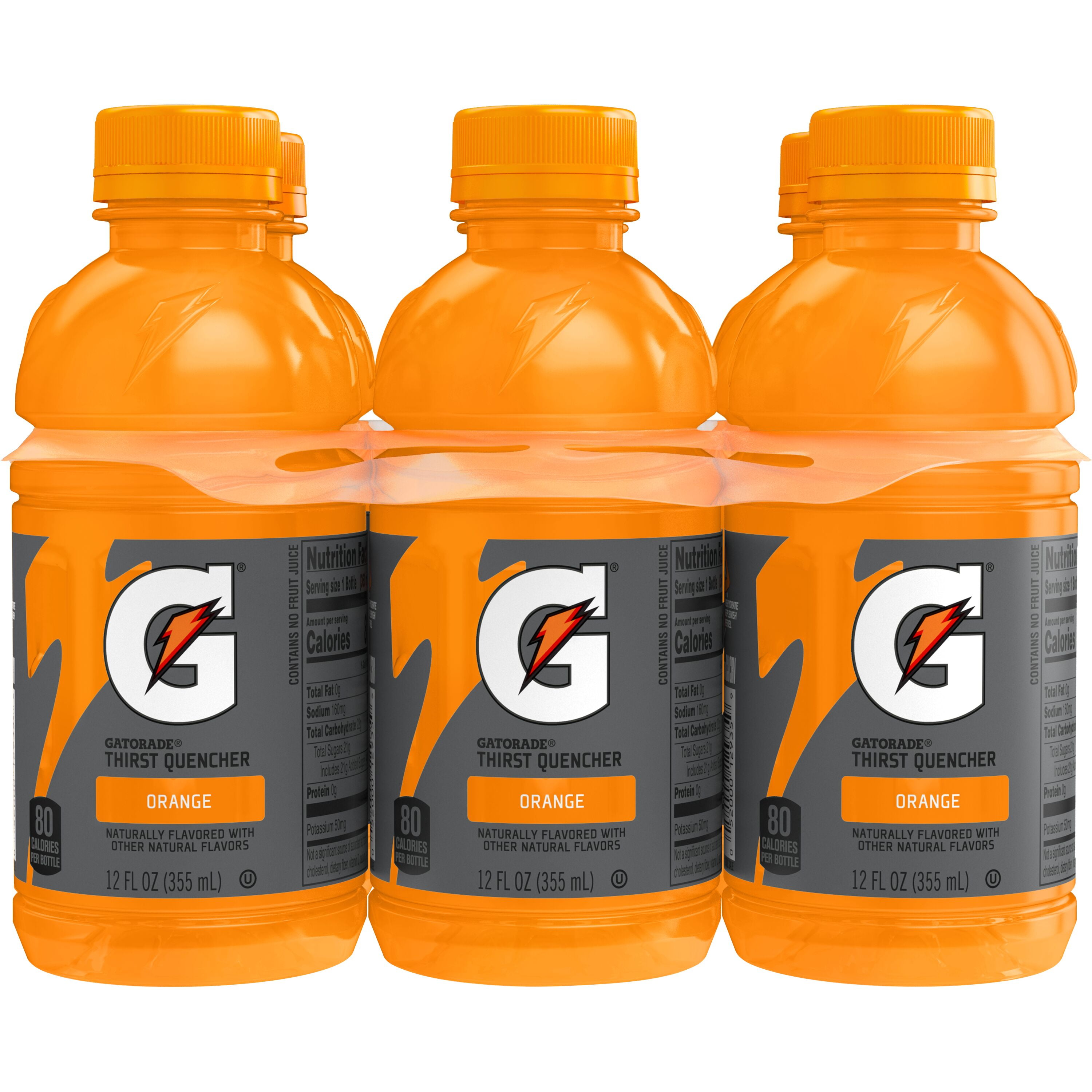 (4 pack) Gatorade Thirst Quencher Orange Sports Drink, 12 fl oz, 6 Count