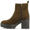 thumbnail image 3 of Journee Womens Cassidy Treaded Outsole Round Toe Booties, 3 of 10