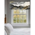 thumbnail image 3 of Marble Valances for Windows, Rod Pocket Kitchen Valance Curtains - Soft & Washable Small Window Treatment for Living Room,&nbsp;Bathroom, Black Gold, 54x18inch, 3 of 9