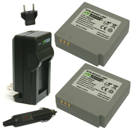 Wasabi Power Battery (2-Pack) and Charger for Samsung IA-BP85NF IA-BP85ST
