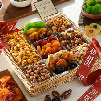 Tidbit Holiday Gourmet Nuts Gift Basket Platter (7 Variety