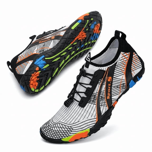 WateLves Men Women Quick Dry Water Shoes, Lightweight Barefoot Aqua Shoes, Non Slip Swim Beach Pool Kayak Surf Hiking Sports Footwear