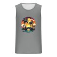 thumbnail image 5 of Xysaqa Mens Tank Tops Funny Print Summer Beach Hawaiian Shirt Cotton Sleeveless Muscle Shirts for Men Gym Workout Tanks Top Casual Bodybuilding Fitness Basic Tee S-2X, 5 of 5