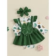 thumbnail image 5 of My First St Patricks Day Baby Girl Outfit Newborn Shamrock Romper Dress Irish Jumpsuit Cute Spring Fall Clothes, 5 of 8
