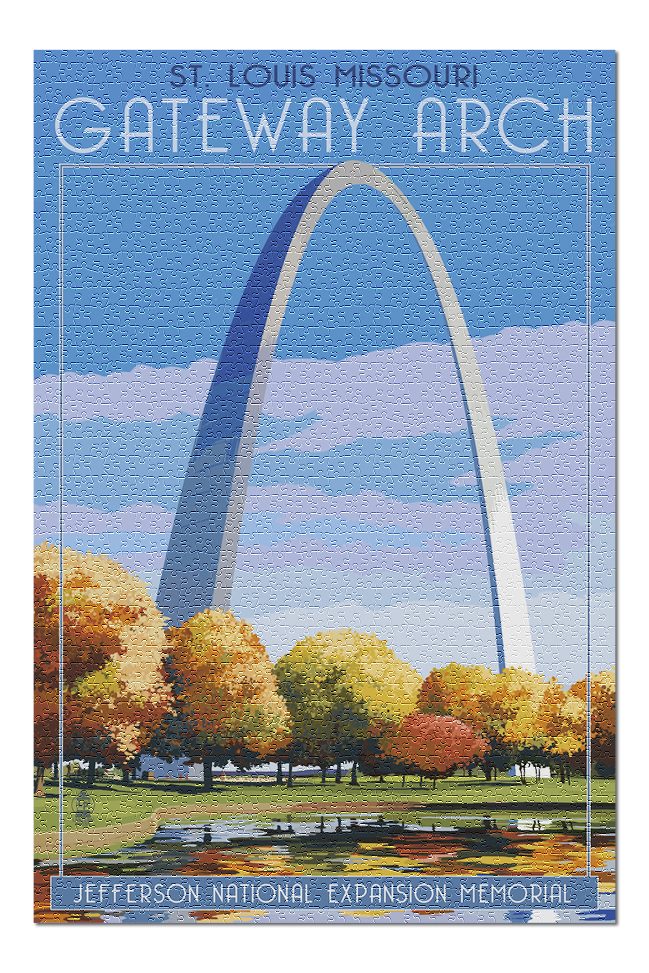 St. Louis, Missouri Gateway Arch in Fall (20x30 Premium 1000 Piece
