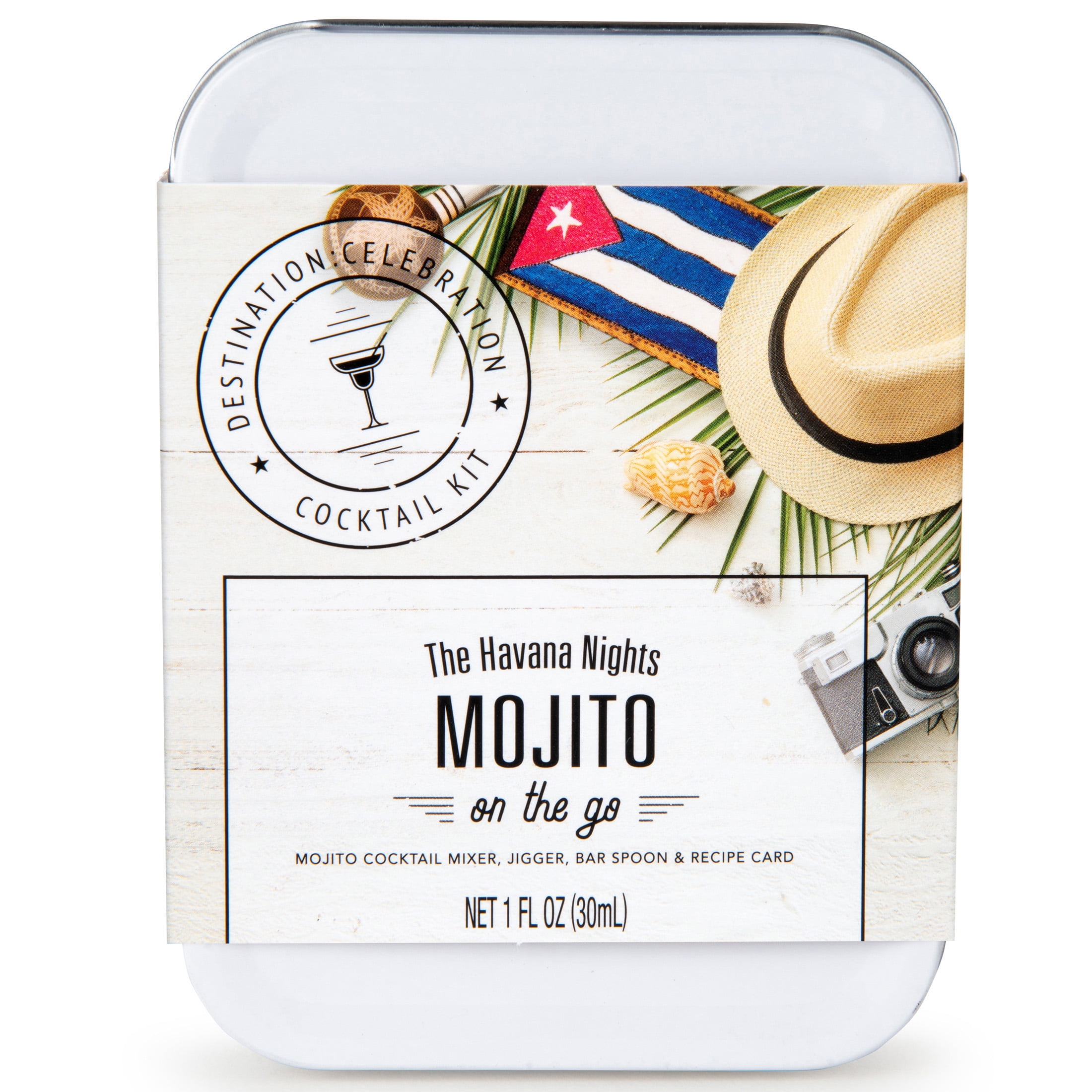 Thoughtfully Cocktails, Cocktail Mixer Travel Tin Mojito Gift Set (Contains NO Alcohol)