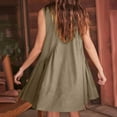thumbnail image 4 of DailyTrove Women's Solid Color Sleeveless Mini Dress, Casual Lounge & Beach Wear, Soft Rayon Blend, Relaxed Fit, Plus Size Friendly, 4 of 6