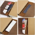 thumbnail image 2 of Diario de viaje de cuero con bolsillos - Organizador recargable Wanderings®, libreta de cuero genuino con bolsillos - Insertos en blanco, 8.5x4.5", 2 of 3