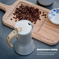 thumbnail image 3 of machine à Café Italienne pour camping, 150ml, 3 Tasses de Cafetière, Acier Inoxydable, 3 of 5