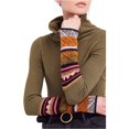 thumbnail image 2 of Free People Suéter con puños mixtos para mujer, verde, pequeño Free People Pull-over, 2 of 2