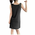 thumbnail image 3 of Aofany Nightshirt for Women Sleeveless Sleepwear Nightgown V Neck Tunic Tank Dress Casual Lounge Loose Pajama Dress, 3 of 3